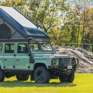 Land Rover Defender 110 (White) – Alu-Cab Icarus Roof Conversion Land Rover Defender 110 (White) – Alu-Cab Icarus Roof Conversion